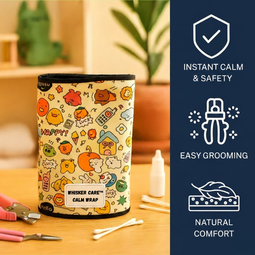 Whisker Care™ Calm Wrap – Stress-Free Cat Grooming & Nail Trims