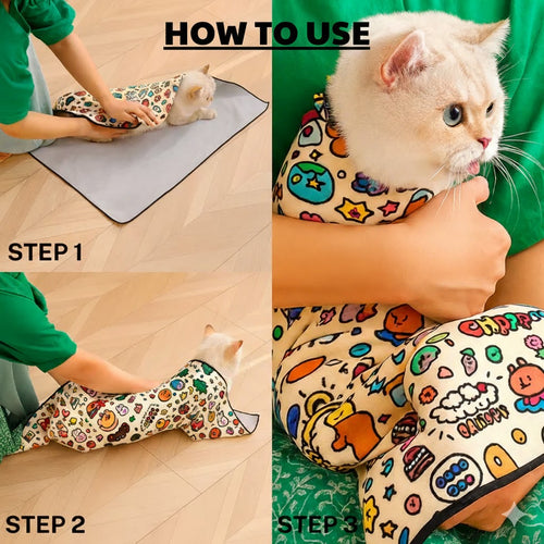 Whisker Care™ Calm Wrap – Stress-Free Cat Grooming & Nail Trims